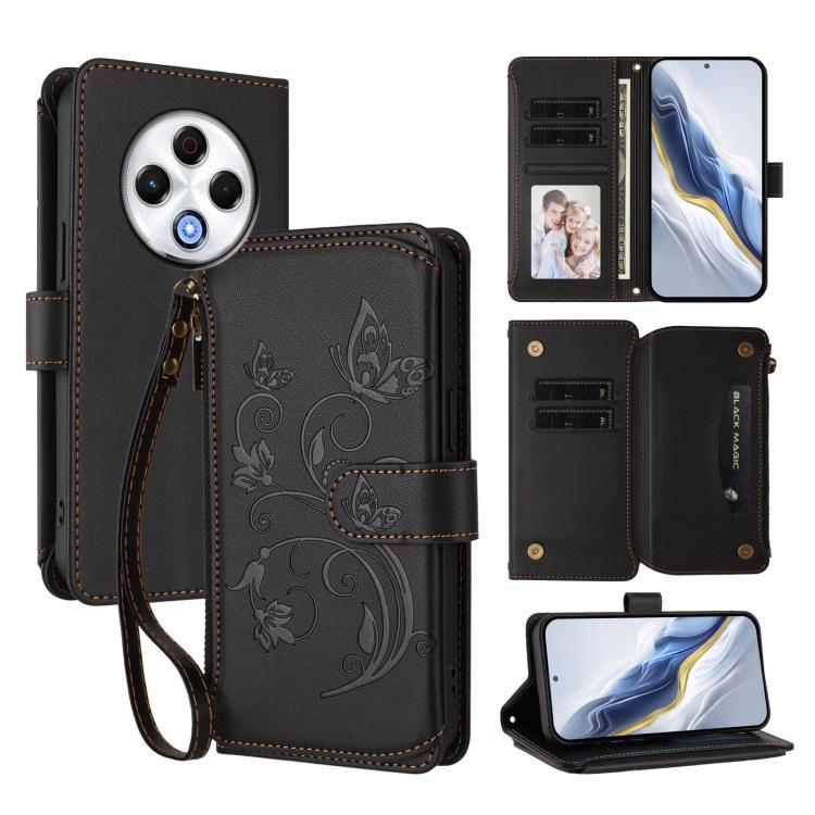 Butterfly Love Flower Multi-card Zipper Wallet Leather Phone Case, For Tecno Spark 30 Pro 4G, For Tecno Spark 30 5G / Pova 6 Neo 5G, For Tecno Spark 30 4G, For Tecno Spark GO 5G 2025 / Hot 60i 4G, For Tecno Spark 30C 4G, For Tecno Spark 20 Pro 5G      ...