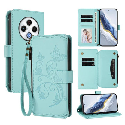 Butterfly Love Flower Multi-card Zipper Wallet Leather Phone Case, For Tecno Spark 30 Pro 4G, For Tecno Spark 30 5G / Pova 6 Neo 5G, For Tecno Spark 30 4G, For Tecno Spark GO 5G 2025 / Hot 60i 4G, For Tecno Spark 30C 4G, For Tecno Spark 20 Pro 5G      ...