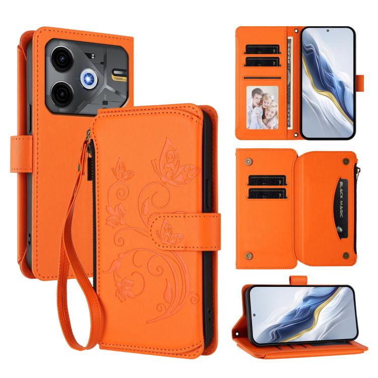 Butterfly Love Flower Multi-card Zipper Wallet Leather Phone Case, For Tecno Spark 30 Pro 4G, For Tecno Spark 30 5G / Pova 6 Neo 5G, For Tecno Spark 30 4G, For Tecno Spark GO 5G 2025 / Hot 60i 4G, For Tecno Spark 30C 4G, For Tecno Spark 20 Pro 5G      ...