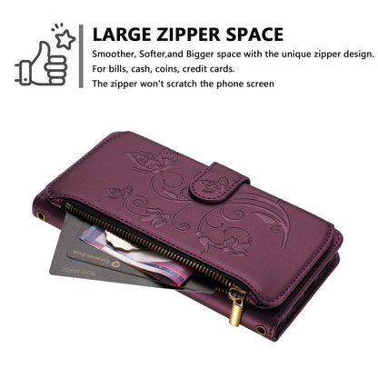 Butterfly Love Flower Multi-card Zipper Wallet Leather Phone Case, For Tecno Spark 30 Pro 4G, For Tecno Spark 30 5G / Pova 6 Neo 5G, For Tecno Spark 30 4G, For Tecno Spark GO 5G 2025 / Hot 60i 4G, For Tecno Spark 30C 4G, For Tecno Spark 20 Pro 5G      ...