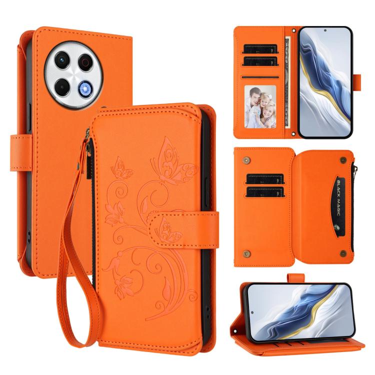 Butterfly Love Flower Multi-card Zipper Wallet Leather Phone Case, For Tecno Spark 30 Pro 4G, For Tecno Spark 30 5G / Pova 6 Neo 5G, For Tecno Spark 30 4G, For Tecno Spark GO 5G 2025 / Hot 60i 4G, For Tecno Spark 30C 4G, For Tecno Spark 20 Pro 5G      ...