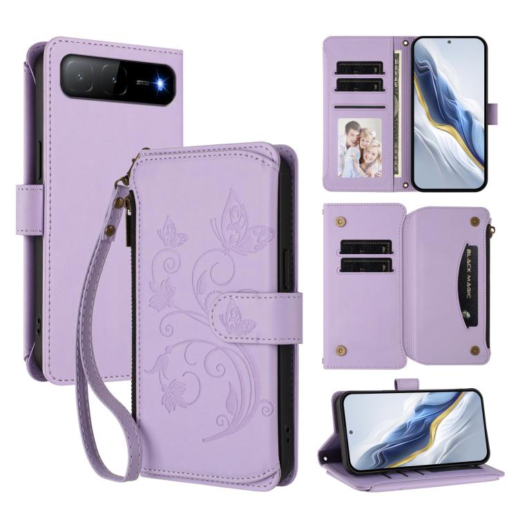 Butterfly Love Flower Multi-card Zipper Wallet Leather Phone Case, For Tecno Spark 30 Pro 4G, For Tecno Spark 30 5G / Pova 6 Neo 5G, For Tecno Spark 30 4G, For Tecno Spark GO 5G 2025 / Hot 60i 4G, For Tecno Spark 30C 4G, For Tecno Spark 20 Pro 5G      ...
