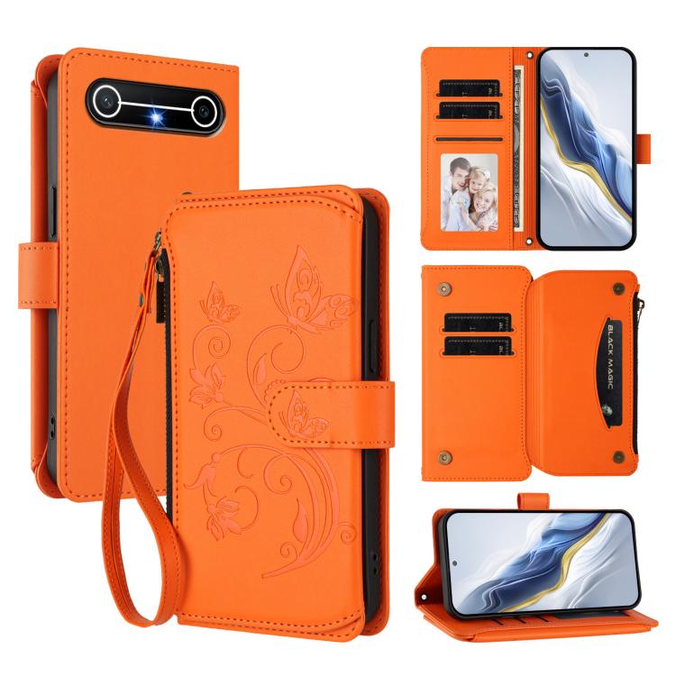 Butterfly Love Flower Multi-card Zipper Wallet Leather Phone Case, For Tecno Camon 50 Pro 4G, For Tecno Camon 50 4G, For Tecno Spark Slim 5G, For Tecno Camon 40 Pro 4G, For Tecno Spark 40 4G, For Tecno Pova 7 4G, For Tecno Spark GO 2025 / 1S           ...