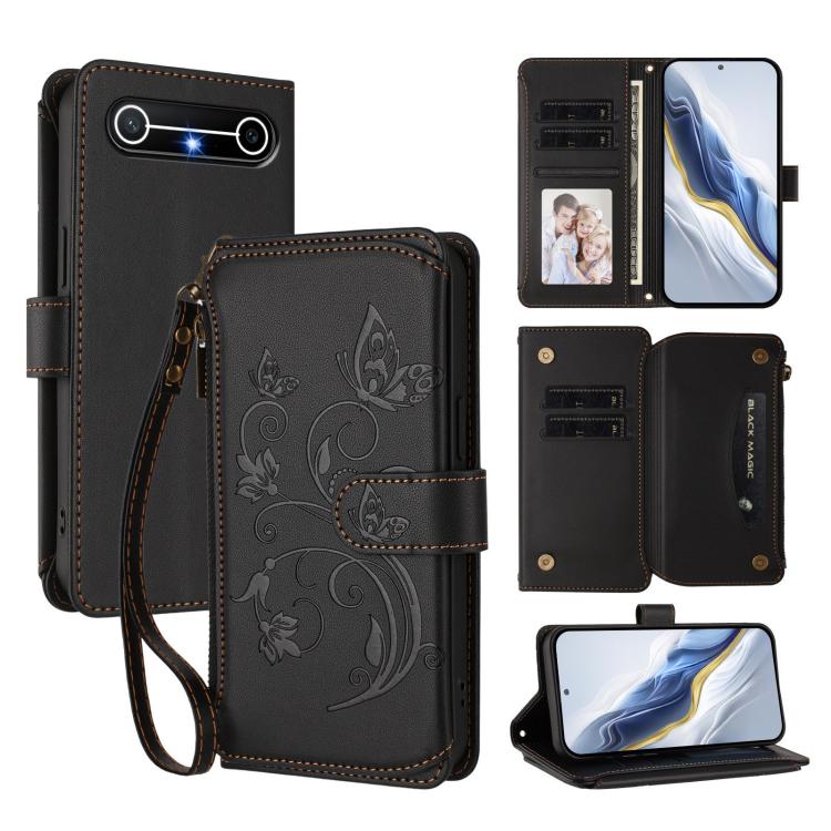 Butterfly Love Flower Multi-card Zipper Wallet Leather Phone Case, For Tecno Camon 50 Pro 4G, For Tecno Camon 50 4G, For Tecno Spark Slim 5G, For Tecno Camon 40 Pro 4G, For Tecno Spark 40 4G, For Tecno Pova 7 4G, For Tecno Spark GO 2025 / 1S           ...