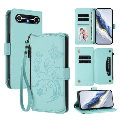 Butterfly Love Flower Multi-card Zipper Wallet Leather Phone Case, For Tecno Camon 50 Pro 4G, For Tecno Camon 50 4G, For Tecno Spark Slim 5G, For Tecno Camon 40 Pro 4G, For Tecno Spark 40 4G, For Tecno Pova 7 4G, For Tecno Spark GO 2025 / 1S           ...