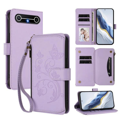 Butterfly Love Flower Multi-card Zipper Wallet Leather Phone Case, For Tecno Camon 50 Pro 4G, For Tecno Camon 50 4G, For Tecno Spark Slim 5G, For Tecno Camon 40 Pro 4G, For Tecno Spark 40 4G, For Tecno Pova 7 4G, For Tecno Spark GO 2025 / 1S           ...