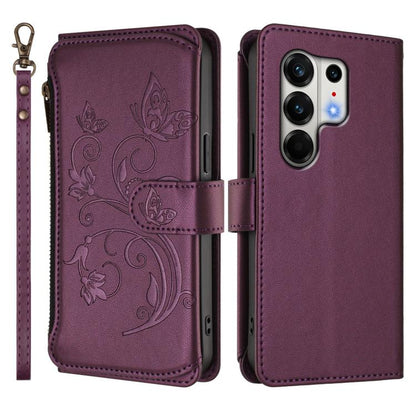 Butterfly Love Flower Multi-card Zipper Wallet Leather Phone Case, For Tecno Camon 50 Pro 4G, For Tecno Camon 50 4G, For Tecno Spark Slim 5G, For Tecno Camon 40 Pro 4G, For Tecno Spark 40 4G, For Tecno Pova 7 4G, For Tecno Spark GO 2025 / 1S           ...