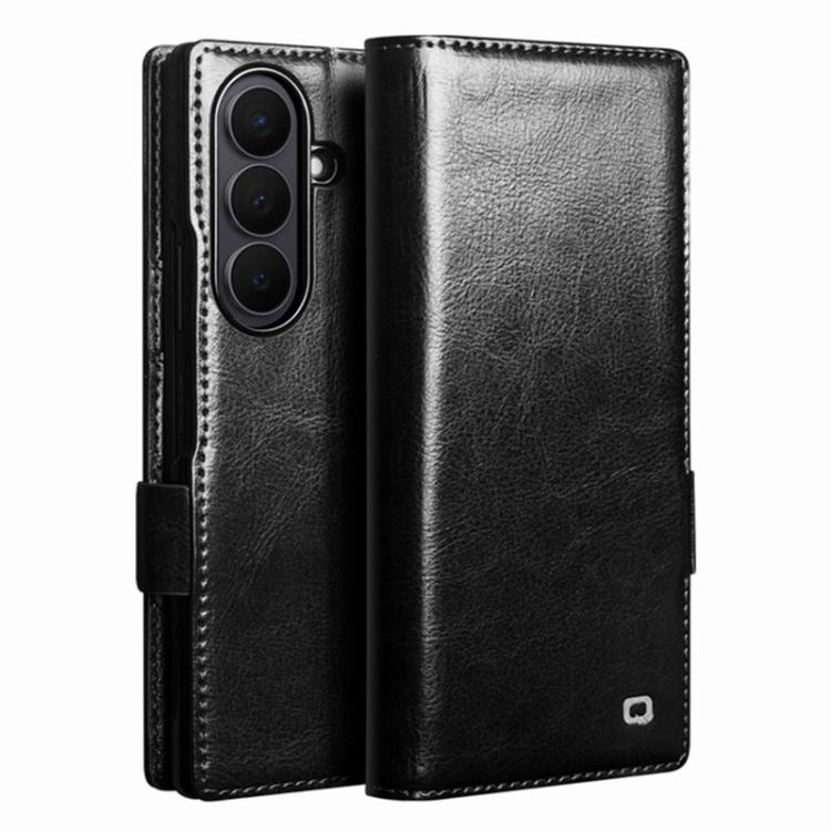 QIALINO Classic 103 Buckle Genuine Leather Phone Case, For Galaxy Z Fold8 Ultra 5G, For Galaxy Z Fold8 5G, For Galaxy Z Flip8 5G, For Samsung Galaxy Z Fold7 5G, For Samsung Galaxy Z Flip7 5G