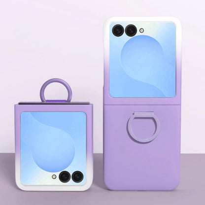 Large Window Ring Holder Skin Feel PC Phone Case, For Galaxy Z Flip8 5G, For Samsung Galaxy Z Flip7 FE / 6 / 5 5G, For Samsung Galaxy Z Flip7 5G