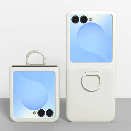 Large Window Ring Holder Skin Feel PC Phone Case, For Galaxy Z Flip8 5G, For Samsung Galaxy Z Flip7 FE / 6 / 5 5G, For Samsung Galaxy Z Flip7 5G