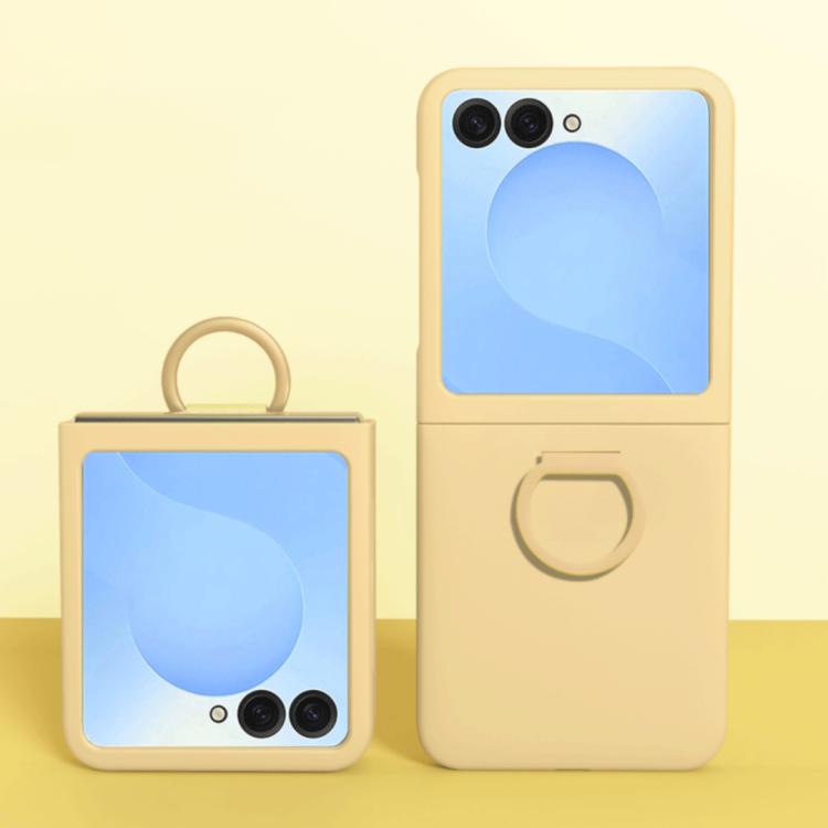 Large Window Ring Holder Skin Feel PC Phone Case, For Galaxy Z Flip8 5G, For Samsung Galaxy Z Flip7 FE / 6 / 5 5G, For Samsung Galaxy Z Flip7 5G