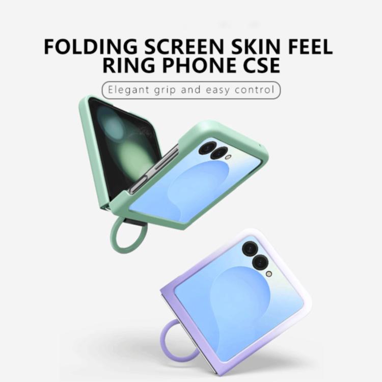 Large Window Ring Holder Skin Feel PC Phone Case, For Galaxy Z Flip8 5G, For Samsung Galaxy Z Flip7 FE / 6 / 5 5G, For Samsung Galaxy Z Flip7 5G