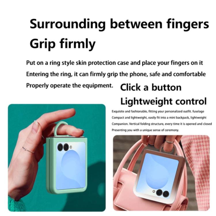 Large Window Ring Holder Skin Feel PC Phone Case, For Galaxy Z Flip8 5G, For Samsung Galaxy Z Flip7 FE / 6 / 5 5G, For Samsung Galaxy Z Flip7 5G