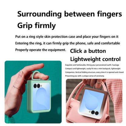 Large Window Ring Holder Skin Feel PC Phone Case, For Galaxy Z Flip8 5G, For Samsung Galaxy Z Flip7 FE / 6 / 5 5G, For Samsung Galaxy Z Flip7 5G