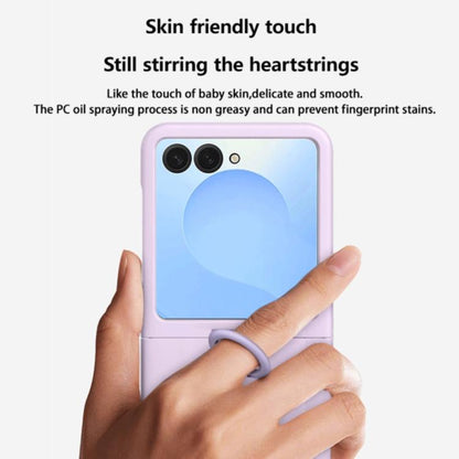Large Window Ring Holder Skin Feel PC Phone Case, For Galaxy Z Flip8 5G, For Samsung Galaxy Z Flip7 FE / 6 / 5 5G, For Samsung Galaxy Z Flip7 5G