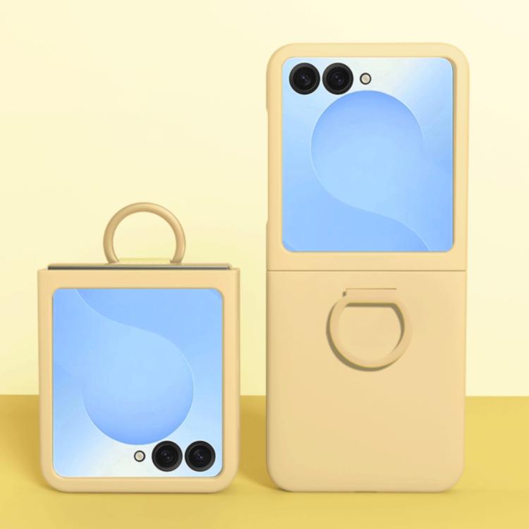 Large Window Ring Holder Skin Feel PC Phone Case, For Galaxy Z Flip8 5G, For Samsung Galaxy Z Flip7 FE / 6 / 5 5G, For Samsung Galaxy Z Flip7 5G