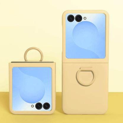 Large Window Ring Holder Skin Feel PC Phone Case, For Galaxy Z Flip8 5G, For Samsung Galaxy Z Flip7 FE / 6 / 5 5G, For Samsung Galaxy Z Flip7 5G