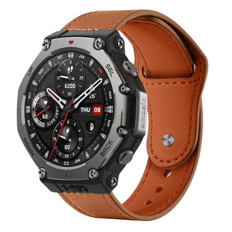 xDfind Rivet Buckle Genuine Leather Watch Band, 22mm