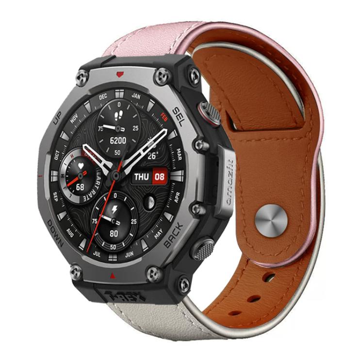 xDfind Rivet Buckle Genuine Leather Watch Band, 22mm