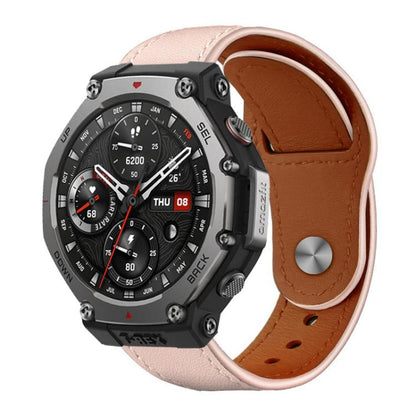 xDfind Rivet Buckle Genuine Leather Watch Band, 22mm