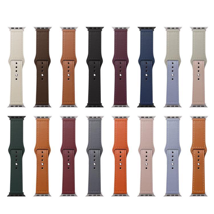 xDfind Rivet Buckle Genuine Leather Watch Band, 22mm