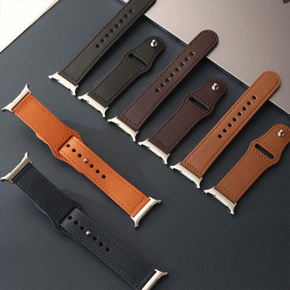 xDfind Rivet Buckle Genuine Leather Watch Band, 22mm