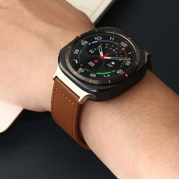 xDfind Rivet Buckle Genuine Leather Watch Band, 22mm