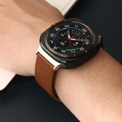 xDfind Rivet Buckle Genuine Leather Watch Band, 22mm