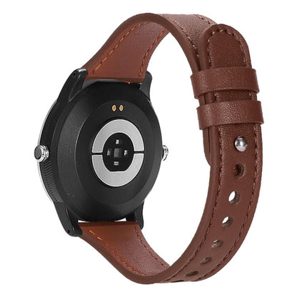 xDfind Double Ring Single Rivet Genuine Leather Watch Band, 20mm, 22mm