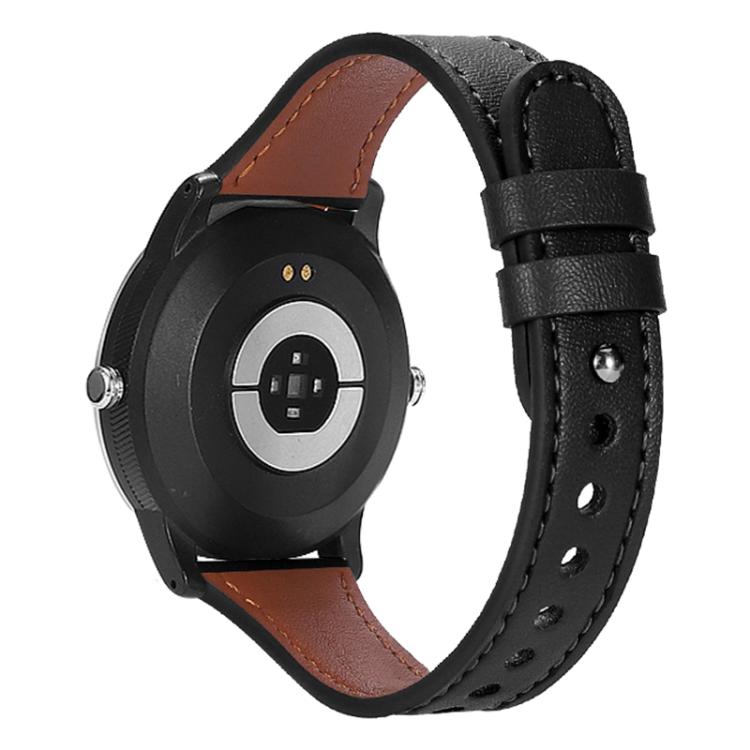 xDfind Double Ring Single Rivet Genuine Leather Watch Band, 20mm, 22mm