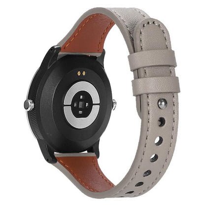 xDfind Double Ring Single Rivet Genuine Leather Watch Band, 20mm, 22mm