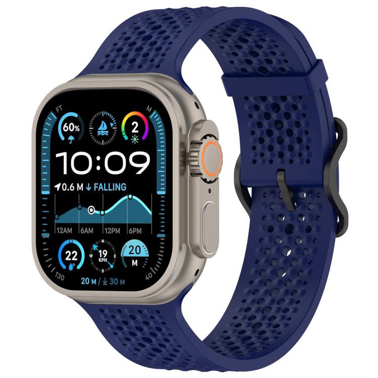 xDfind Breathable Silicone Watch Band, For Apple Watch 42 / 44 / 45 / 46 / 49mm, For Apple Watch 38 / 40 / 41 / S10 42mm
