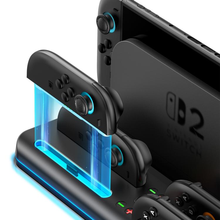OIVO VG-SW205 Gaming Console Storage Magnetic Charging Stand with RGB Lights, For Nintendo Switch 2