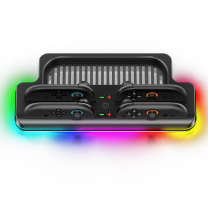 OIVO VG-SW205 Gaming Console Storage Magnetic Charging Stand with RGB Lights, For Nintendo Switch 2