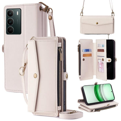 Zipper Wallet Side Buckle Crossbody Lanyard Leather Phone Case, For Realme P4 Power 5G, For Realme Note 80 4G, For Realme C83 5G, For Realme Neo8 5G, For Realme 16 5G Global, For Realme 16 Pro+ 5G, For Realme 16 Pro 5G, For Realme P4x 5G               ...