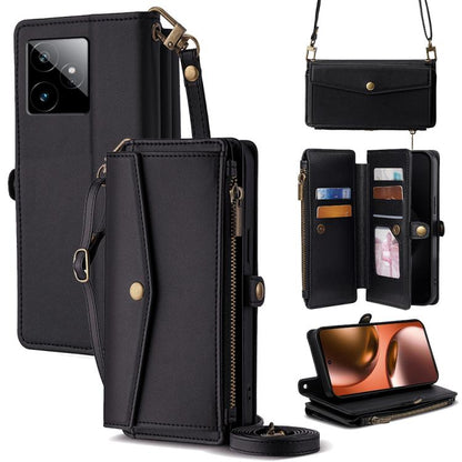 Zipper Wallet Side Buckle Crossbody Lanyard Leather Phone Case, For Realme P4 Power 5G, For Realme Note 80 4G, For Realme C83 5G, For Realme Neo8 5G, For Realme 16 5G Global, For Realme 16 Pro+ 5G, For Realme 16 Pro 5G, For Realme P4x 5G               ...