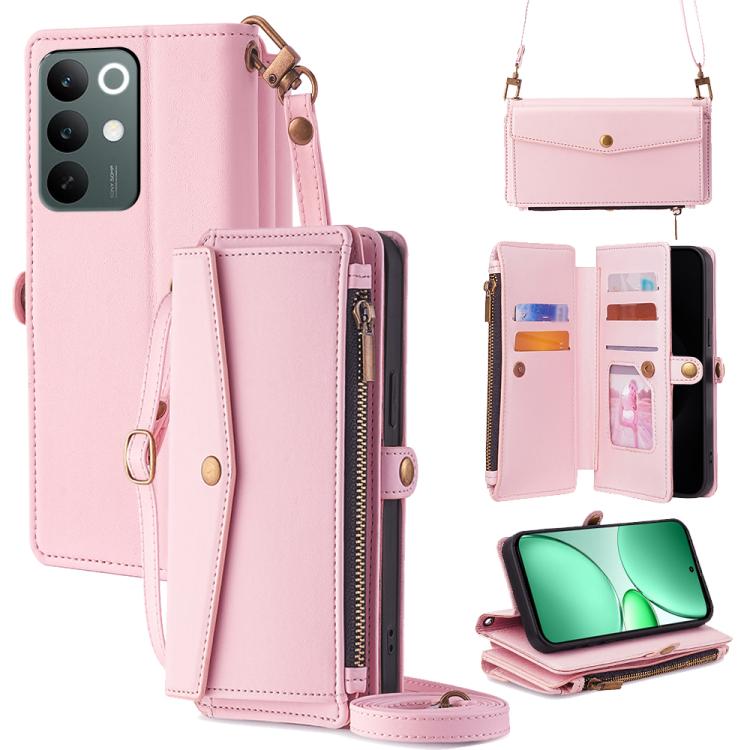 Zipper Wallet Side Buckle Crossbody Lanyard Leather Phone Case, For Realme P4 Power 5G, For Realme Note 80 4G, For Realme C83 5G, For Realme Neo8 5G, For Realme 16 5G Global, For Realme 16 Pro+ 5G, For Realme 16 Pro 5G, For Realme P4x 5G               ...