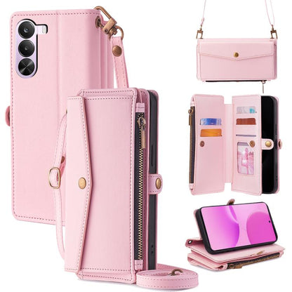 Zipper Wallet Side Buckle Crossbody Lanyard Leather Phone Case, For Realme P4 Power 5G, For Realme Note 80 4G, For Realme C83 5G, For Realme Neo8 5G, For Realme 16 5G Global, For Realme 16 Pro+ 5G, For Realme 16 Pro 5G, For Realme P4x 5G               ...