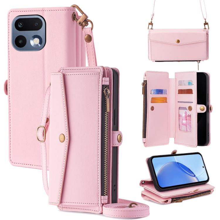 Zipper Wallet Side Buckle Crossbody Lanyard Leather Phone Case, For Realme P4 Power 5G, For Realme Note 80 4G, For Realme C83 5G, For Realme Neo8 5G, For Realme 16 5G Global, For Realme 16 Pro+ 5G, For Realme 16 Pro 5G, For Realme P4x 5G               ...