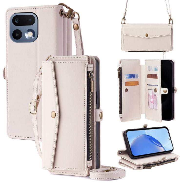 Zipper Wallet Side Buckle Crossbody Lanyard Leather Phone Case, For Realme P4 Power 5G, For Realme Note 80 4G, For Realme C83 5G, For Realme Neo8 5G, For Realme 16 5G Global, For Realme 16 Pro+ 5G, For Realme 16 Pro 5G, For Realme P4x 5G               ...