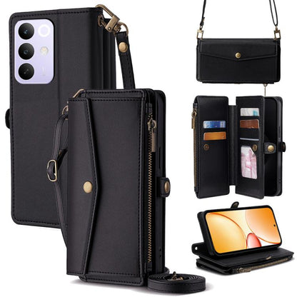 Zipper Wallet Side Buckle Crossbody Lanyard Leather Phone Case, For Realme P4 Power 5G, For Realme Note 80 4G, For Realme C83 5G, For Realme Neo8 5G, For Realme 16 5G Global, For Realme 16 Pro+ 5G, For Realme 16 Pro 5G, For Realme P4x 5G               ...