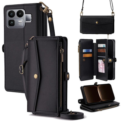 Zipper Wallet Side Buckle Crossbody Lanyard Leather Phone Case, For Realme P4 Power 5G, For Realme Note 80 4G, For Realme C83 5G, For Realme Neo8 5G, For Realme 16 5G Global, For Realme 16 Pro+ 5G, For Realme 16 Pro 5G, For Realme P4x 5G               ...