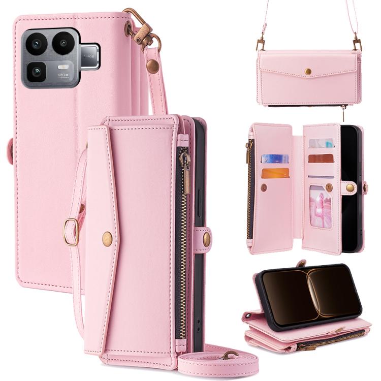 Zipper Wallet Side Buckle Crossbody Lanyard Leather Phone Case, For Realme P4 Power 5G, For Realme Note 80 4G, For Realme C83 5G, For Realme Neo8 5G, For Realme 16 5G Global, For Realme 16 Pro+ 5G, For Realme 16 Pro 5G, For Realme P4x 5G               ...
