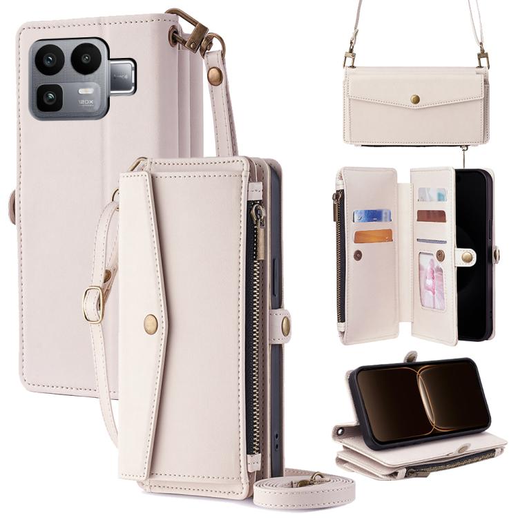 Zipper Wallet Side Buckle Crossbody Lanyard Leather Phone Case, For Realme P4 Power 5G, For Realme Note 80 4G, For Realme C83 5G, For Realme Neo8 5G, For Realme 16 5G Global, For Realme 16 Pro+ 5G, For Realme 16 Pro 5G, For Realme P4x 5G               ...