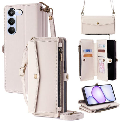 Zipper Wallet Side Buckle Crossbody Lanyard Leather Phone Case, For Realme P4 Power 5G, For Realme Note 80 4G, For Realme C83 5G, For Realme Neo8 5G, For Realme 16 5G Global, For Realme 16 Pro+ 5G, For Realme 16 Pro 5G, For Realme P4x 5G               ...