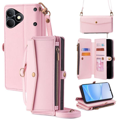 Zipper Wallet Side Buckle Crossbody Lanyard Leather Phone Case, For Realme P4 Power 5G, For Realme Note 80 4G, For Realme C83 5G, For Realme Neo8 5G, For Realme 16 5G Global, For Realme 16 Pro+ 5G, For Realme 16 Pro 5G, For Realme P4x 5G               ...