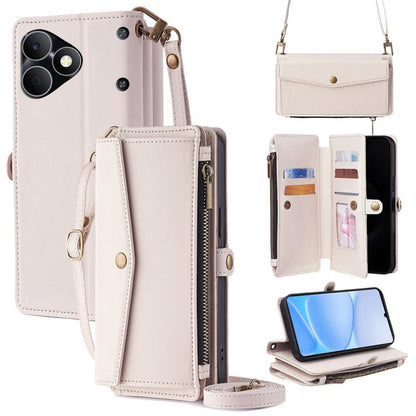 Zipper Wallet Side Buckle Crossbody Lanyard Leather Phone Case, For Realme P4 Power 5G, For Realme Note 80 4G, For Realme C83 5G, For Realme Neo8 5G, For Realme 16 5G Global, For Realme 16 Pro+ 5G, For Realme 16 Pro 5G, For Realme P4x 5G               ...