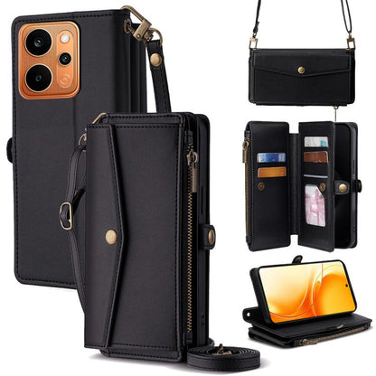 Zipper Wallet Side Buckle Crossbody Lanyard Leather Phone Case, For Realme P4 Power 5G, For Realme Note 80 4G, For Realme C83 5G, For Realme Neo8 5G, For Realme 16 5G Global, For Realme 16 Pro+ 5G, For Realme 16 Pro 5G, For Realme P4x 5G               ...