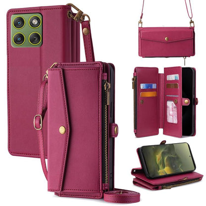 Zipper Wallet Side Buckle Crossbody Lanyard Leather Phone Case, For Motorola Moto G67 Power 5G, For Motorola Edge 70 5G, For Motorola Moto G06 4G, For Motorola Edge 60 Pro 5G