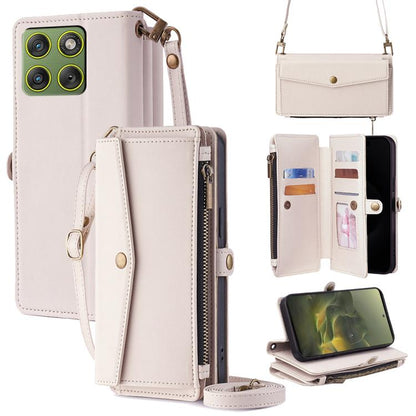 Zipper Wallet Side Buckle Crossbody Lanyard Leather Phone Case, For Motorola Moto G67 Power 5G, For Motorola Edge 70 5G, For Motorola Moto G06 4G, For Motorola Edge 60 Pro 5G